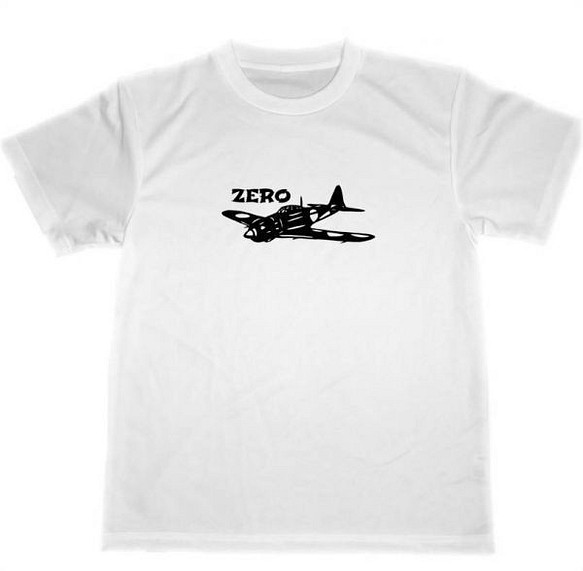 零戦　ドライ　Tシャツ　ゼロ戦　切り絵　グッズ　戦闘機 1枚目の画像
