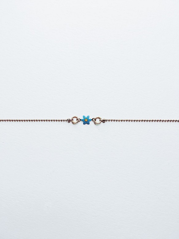 手繪手鏈 - 藍色小雛菊 第1張的照片