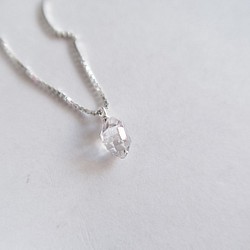 925スターリングシルバーミニハーキモンクリスタルシャイニングダイヤモンドネックレス 1枚目の画像