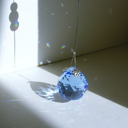 お花*フラワー サンキャッチャー ~blue~ 天然石 1枚目の画像