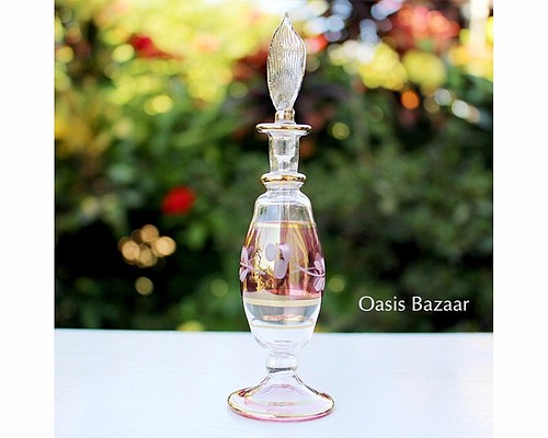 F1556 ガラスオブジェ 硝子木馬 エジプト パフュームガラス 香水瓶