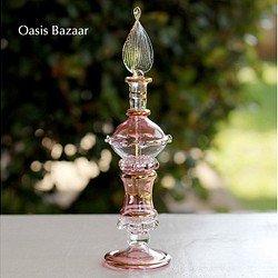 22K GOLD［MSサイズ］エジプトガラス香水瓶 パフュームボトル アロマオイル ピンク 1枚目の画像