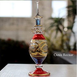 22K GOLD［MSサイズ］エジプトガラス香水瓶 パフュームボトル アロマオイル ミックス 1枚目の画像