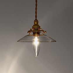 miwa 様オーダー依頼作品  Mini Glass Shade Lamp（BR）コード長＋20㎝ 1枚目の画像