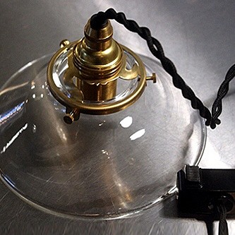 ちぃやん 様専用 Mini Glass Shade Lamp（BK）電球無し 1枚目の画像