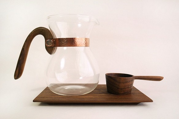 「露‧La Rosee」木質手感咖啡壺組-經典收藏版-柚木組--接單製作 第1張的照片