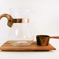 「露‧La Rosee」木質手感咖啡壺組-經典收藏版-斑馬木組--接單製作 第1張的照片