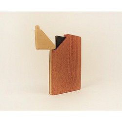 木合金設計/手工原木名片夾/木製名片盒/翅雌豆木 第6張的照片