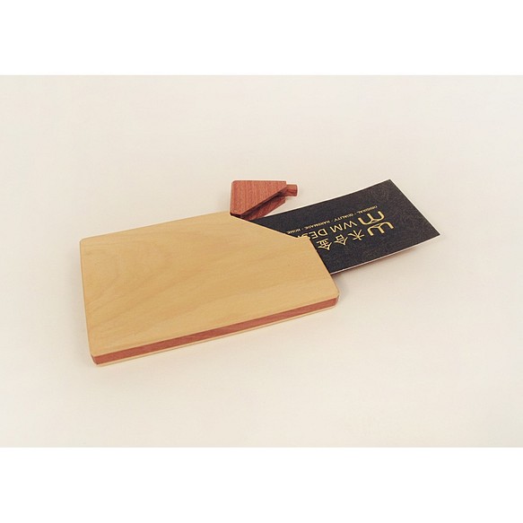 木合金設計/手工原木名片夾/木製名片盒/黃金象牙木 第1張的照片
