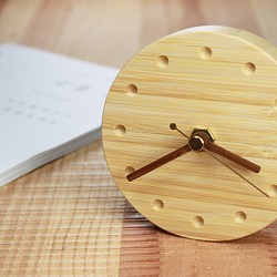1/3 - 竹製可吸附/壁掛/桌立時鐘(無鬧鐘) | 台灣製作 | 獨一無二 | 手作禮物 | 第1張的照片