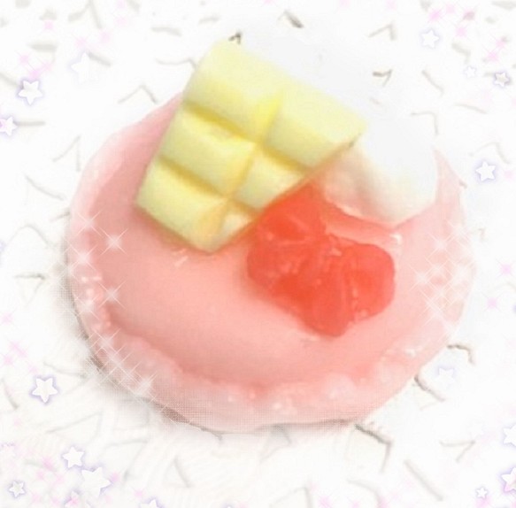 お菓子な石けん「ミニチュア・マカロンピンク」 1枚目の画像