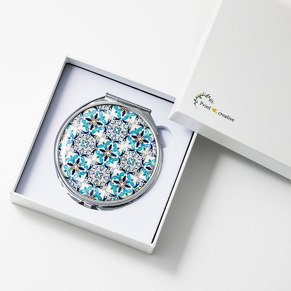 Natural Shell Compact Mirror (Chains) 貝殼/Raden Art｜推薦用於禮物和饋贈 第1張的照片