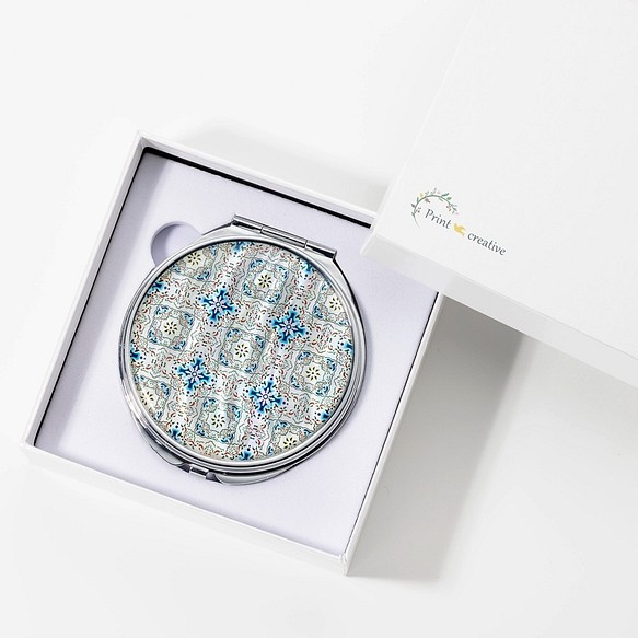 天然貝殼小巧鏡子 (Lumière) 貝殼和珍珠母藝術｜推薦用於禮物和禮物 第1張的照片