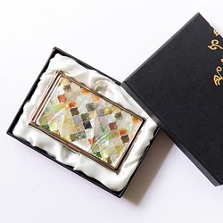 天然貝殼名片外殼（摩洛哥天然）珍珠母貝藝術 | 推薦用於禮物和贈品 第1張的照片
