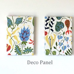 【送料無料】Deco panel 【壁紙デザインパネル】　北欧風フラワーモチーフ　2枚組　No.09-01 1枚目の画像