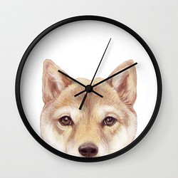 柴犬壁掛け時計 オリジナルイラスト 1枚目の画像