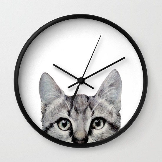 猫壁掛け時計 オリジナルイラスト 掛け時計 置き時計 Miart 通販 Creema クリーマ ハンドメイド 手作り クラフト作品の販売サイト