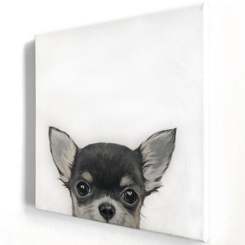 販売を販売 【原画】『雑貨屋ナッツ』（チワワ 犬 パステル画 絵画