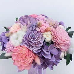 與實花||屬於我們的羅曼史 新娘捧花 不凋花 乾燥花 婚禮 捧花 外拍 第1張的照片