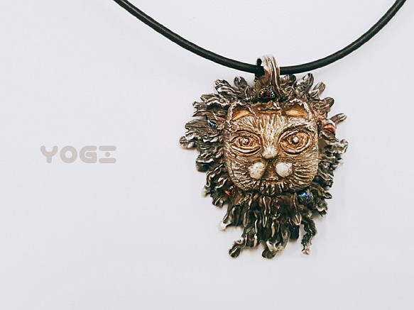 Fine silver handmade pendant - LION 999純銀手作墜子 - 獅子 第1張的照片