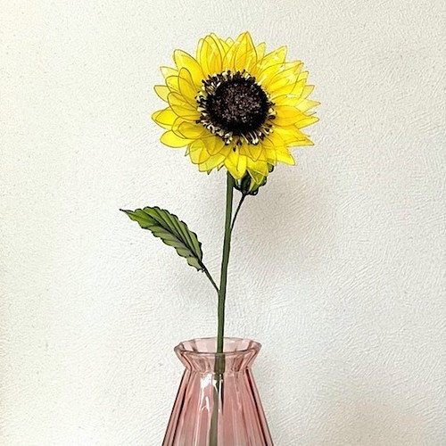 アメリカンフラワー ひまわり 向日葵の造花 ～ディップアート～ アート