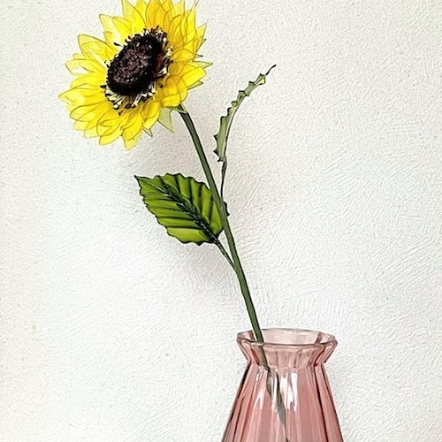 アメリカンフラワー ひまわり 向日葵の造花 ～ディップアート～ アート