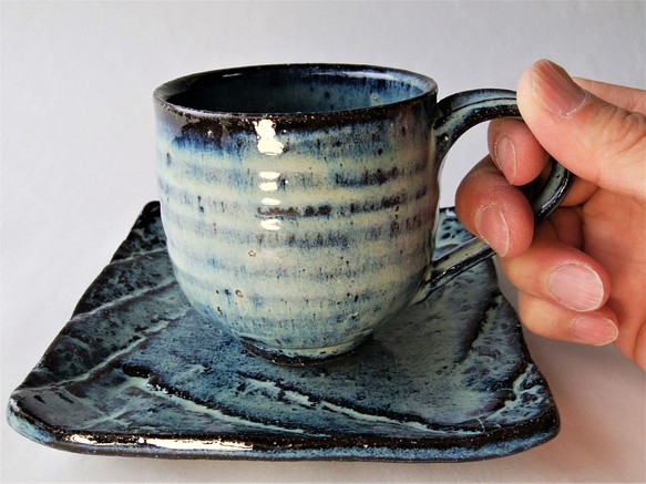 【再販】青白い綺麗なコーヒーカップ 1枚目の画像