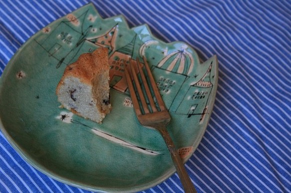 青の家のケーキプレート 1枚目の画像
