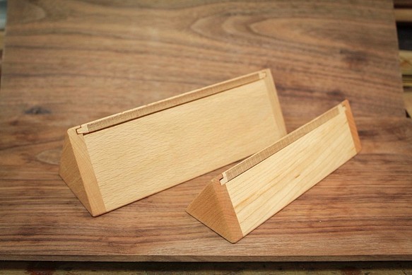 「ブラックジョーカー」トライアングルトライアングル木製定規鉛筆ボックス/ツールボックス-メープル（小）手作り│箱│木材 1枚目の画像