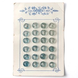 ガラスボタン  100年古いアンティーク 24個 1枚目の画像