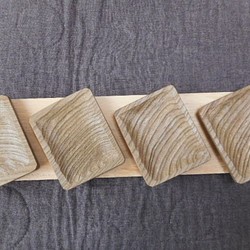 神代タモの木彫り豆皿　長方形 1枚目の画像