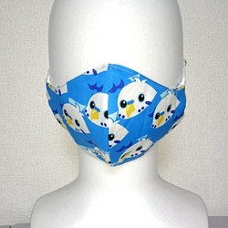 「ぶんちょ組」オリジナルデザインマスク (セキセイインコ) 1枚目の画像