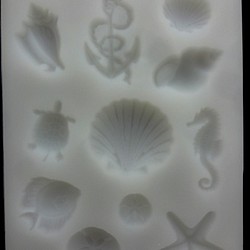 11種矽膠模具★貝類海星海貝殼★蠟燭黏土手工皂 第1張的照片