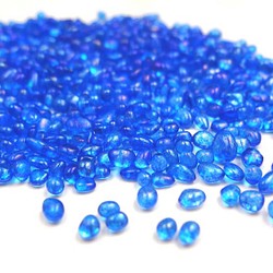玻璃粒10g ★ 藍色 ★ 極光種子 ★ 樹脂封裝材料/玻璃/沙邦球/碎玻璃 第1張的照片