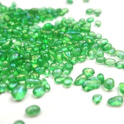 玻璃粒10g★綠色★極光種子★樹脂封裝材料/玻璃/沙邦球/碎玻璃 第1張的照片
