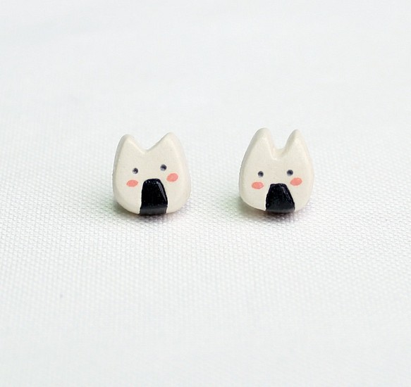 貓咪海苔飯糰 / 耳環 第1張的照片