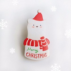 北極熊 聖誕老公公/ 胸針 / 聖誕禮物 第1張的照片