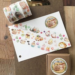 【甜點小動物】日本和紙膠帶 第1張的照片