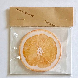 オリジナル フルーツメモ オレンジ 25枚 1枚目の画像
