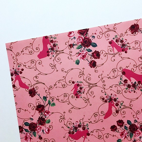 オリジナル デザインペーパー Rose&heal ピンク 10枚 1枚目の画像