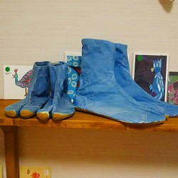 [定做] 靛藍染色分趾襪 * Jikatabi / 農事 / 節日鞋 / 忍者鞋 第1張的照片