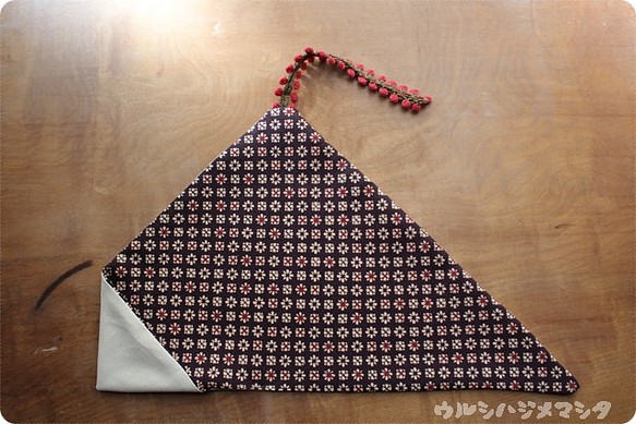 售罄：雙面筷子袋（白色x和服小花）/雙面筷子袋（和服） 第1張的照片