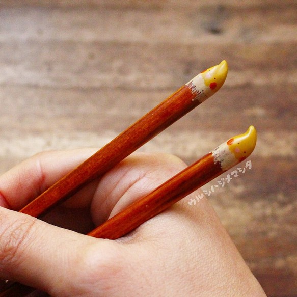 擦漆筷子 (鸚鵡) [18 厘米兒童] / 漆筷子 (鸚鵡) 第1張的照片