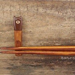 擦漆筷架 (Kuma) / URUSHI CHOPSTICK REST (BEAR) 第1張的照片