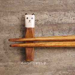 擦拭漆筷架（熊貓）/ URUSHI CHOPSTICK REST（PANDA） 第1張的照片