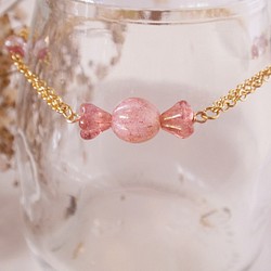 粉紅糖果甜心手鍊（純銀鍊、腳鍊款） 第1張的照片