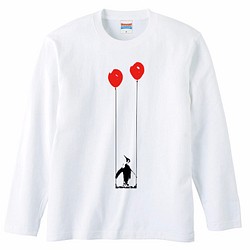 [長袖T卹]企鵝，氣球和鞦韆 第1張的照片