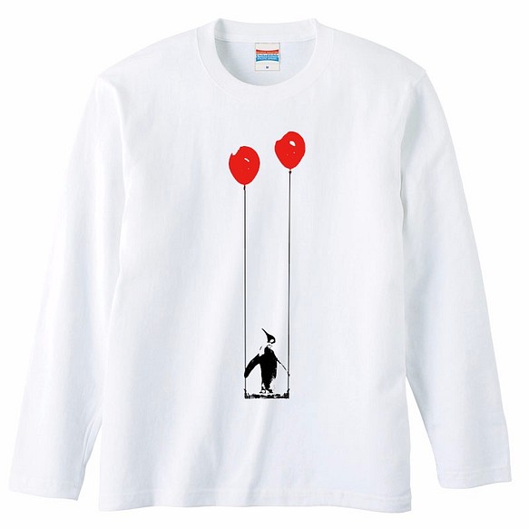 [長袖T卹]企鵝，氣球和鞦韆 第1張的照片