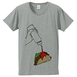 [Tシャツ] It aborts dietary restrictions / Gray 1枚目の画像