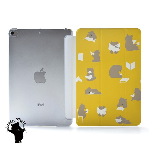 クマのiPad ケース iPadケース アイパッド カバー iPad 第9世代 第8世代 第7世代＊名入れ可 1枚目の画像